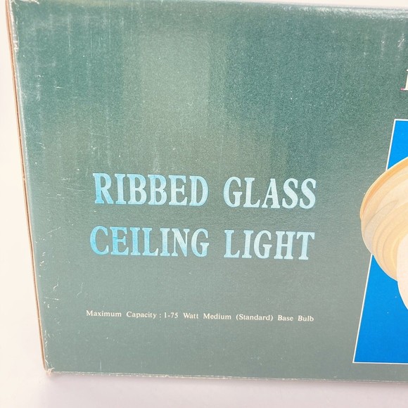 Patriot Lighting Swirl Ribbed Glass Ceiling Light Bright Brass Finish 351-2935 - Picture 3 of 5